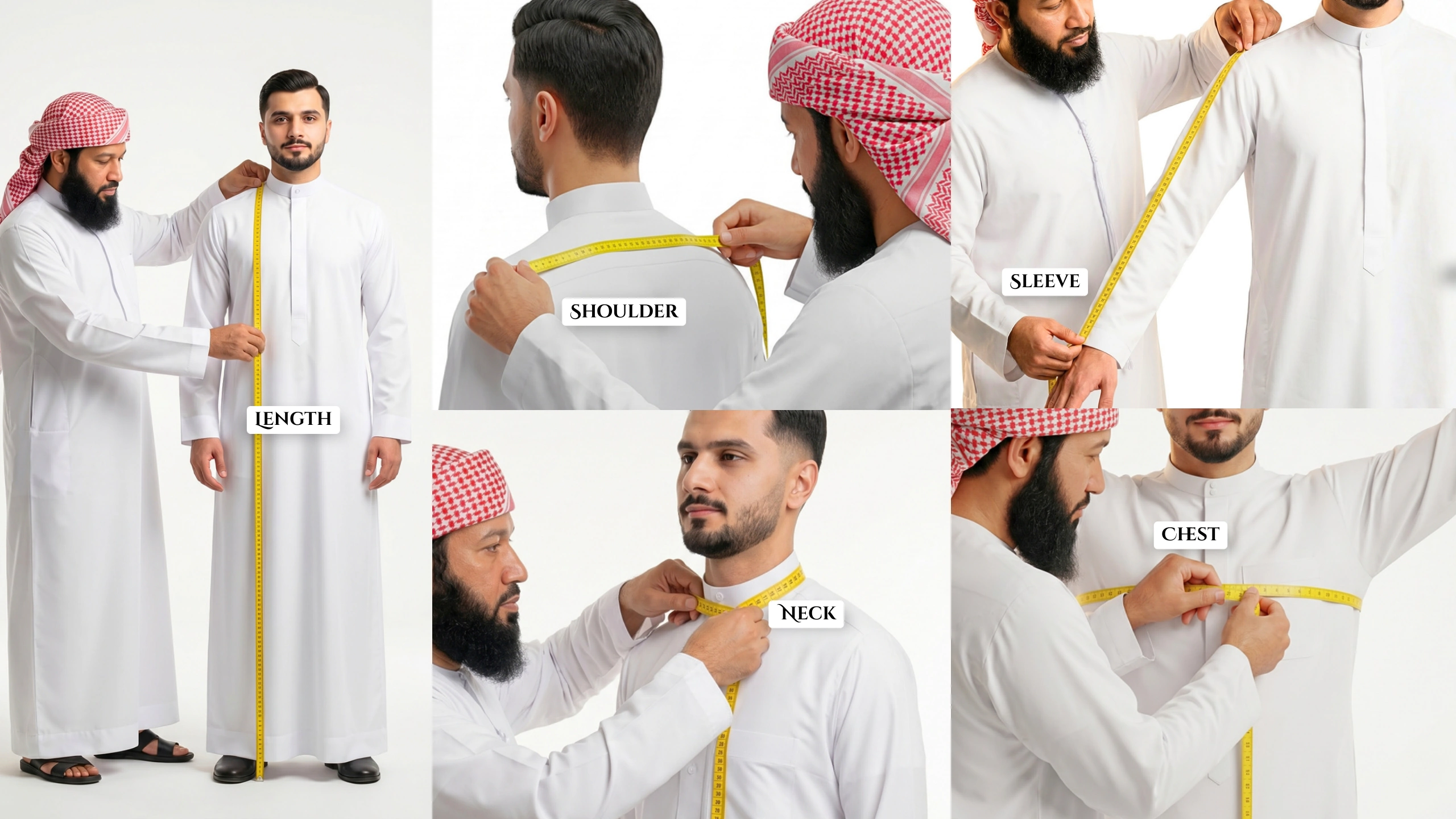Thobe Identifications How to Take Thobe Measurements at Home - 5 Steps